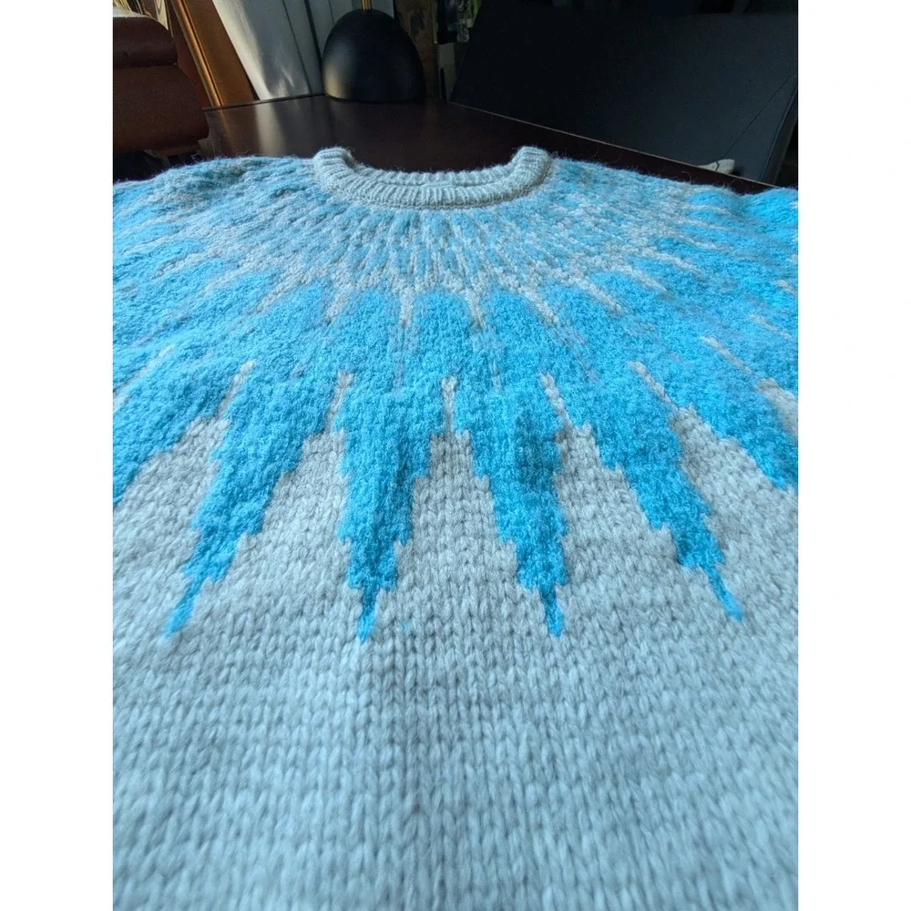 NEW! Sundance L Chunky Knit Fair Isle Pattern Pullover
